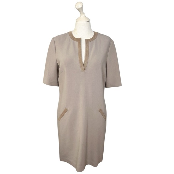 Ralph Lauren Black Label Wool Suede Trim Career Sheath Mini Dress - Picture 3 of 14